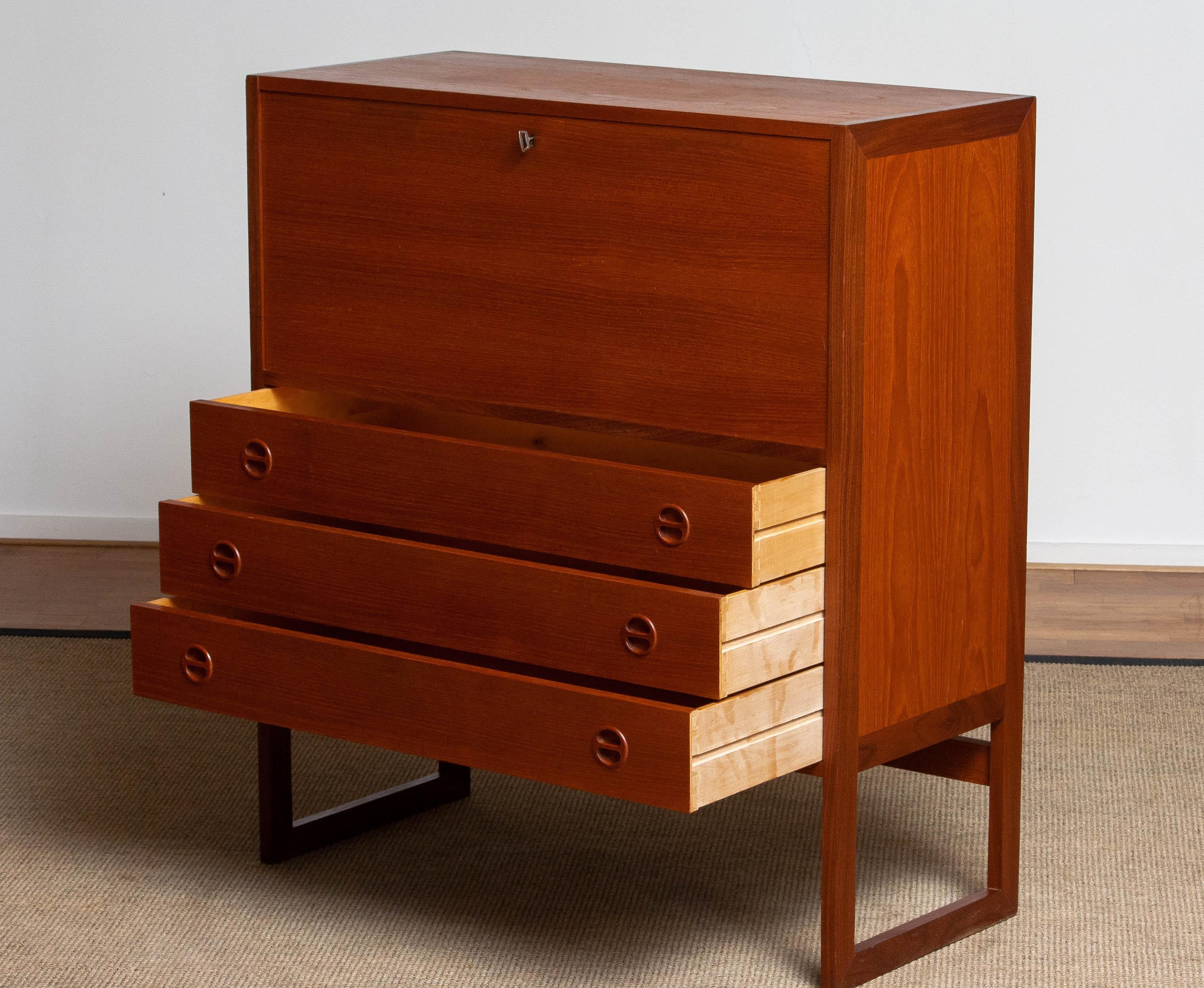 1950's Swedish Desk / Secretaire / Vanity in Teak and Oak by Arne Wahl Iversen 2