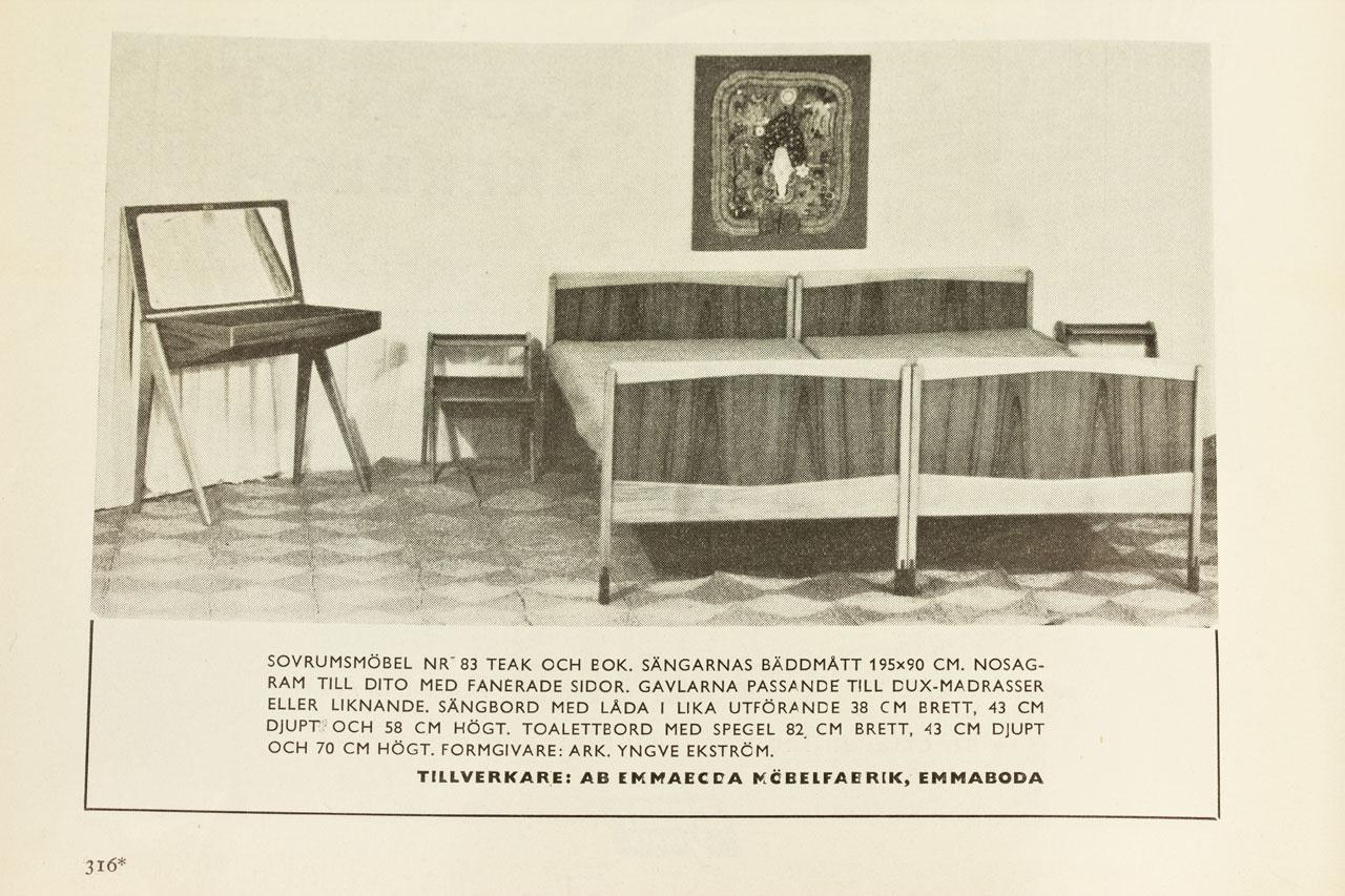 1950s Swedish Desk/ Vanity by Yngve Ekström 5