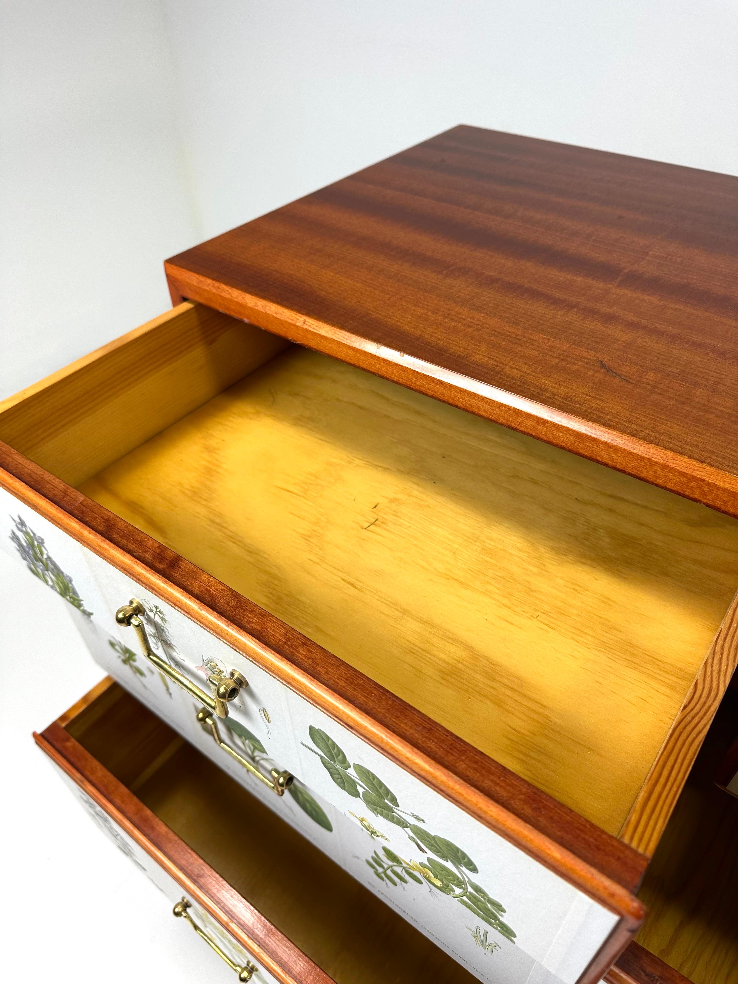 20th Century 1950’s Swedish Dresser With Nordens Flora Illustrations