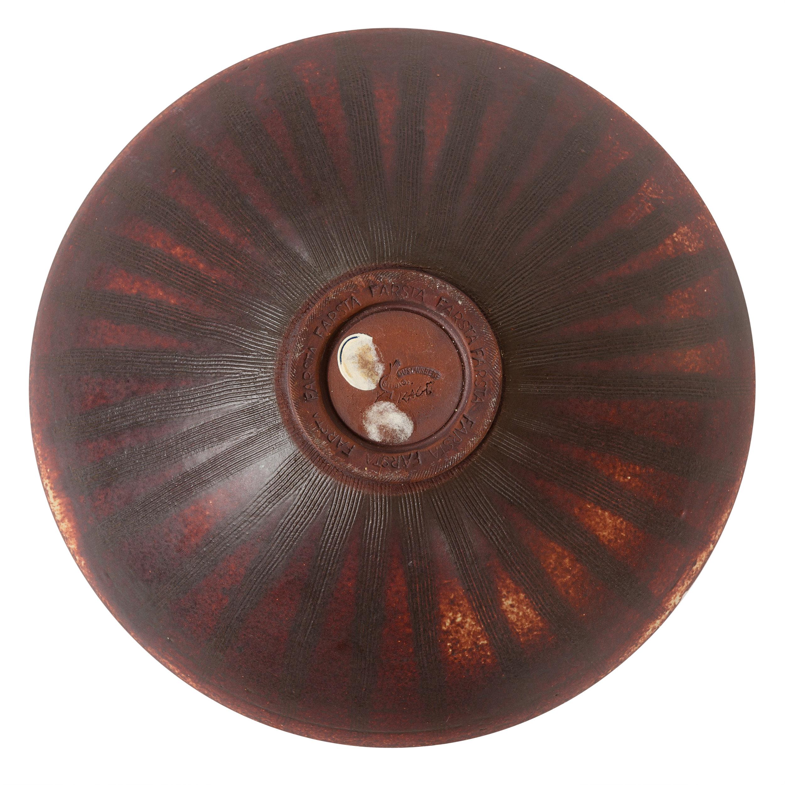 Swedish Farsta Bowl by Wilhelm Kåge for Gustavsberg Studio