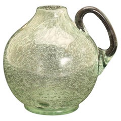 1950s Swedish Handblown Seafoam Glass Pitcher by Ture Berglund