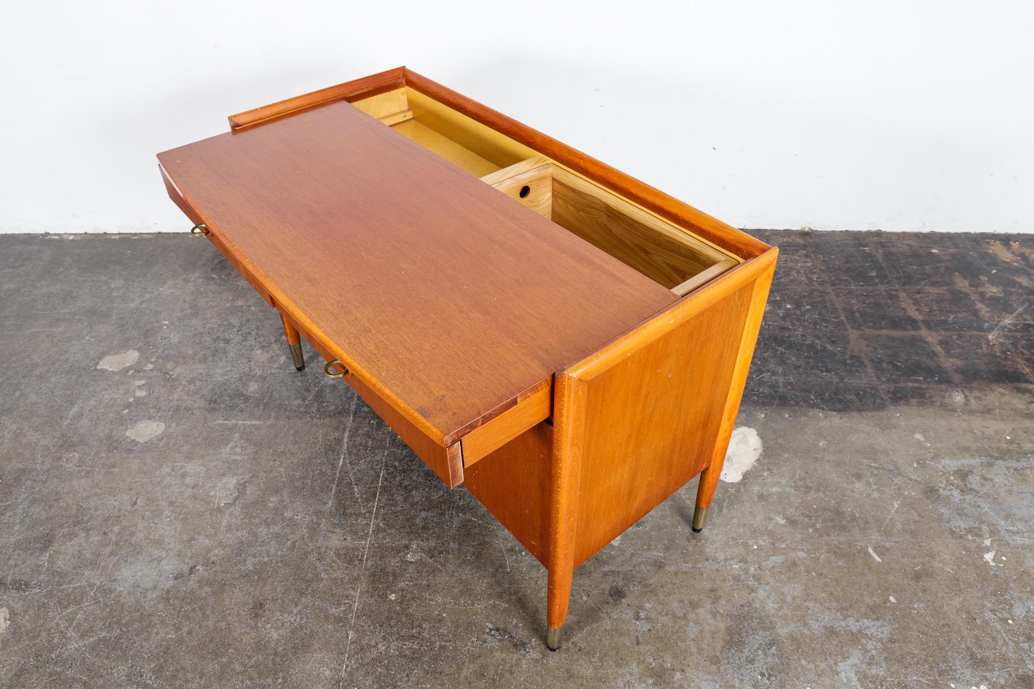 1950s Swedish Mahogany and Beech Cabinet with Drawers 5