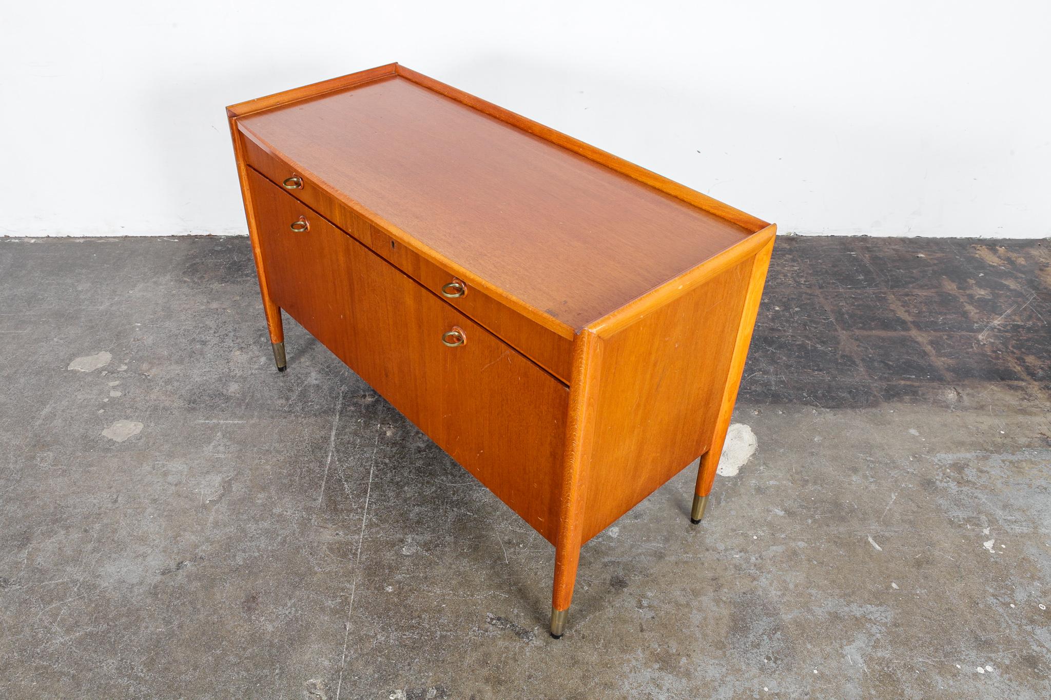 1950s Swedish Mahogany and Beech Cabinet with Drawers 3