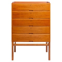 1950s Swedish Mahogany Chest of Drawers by Axel Larsson