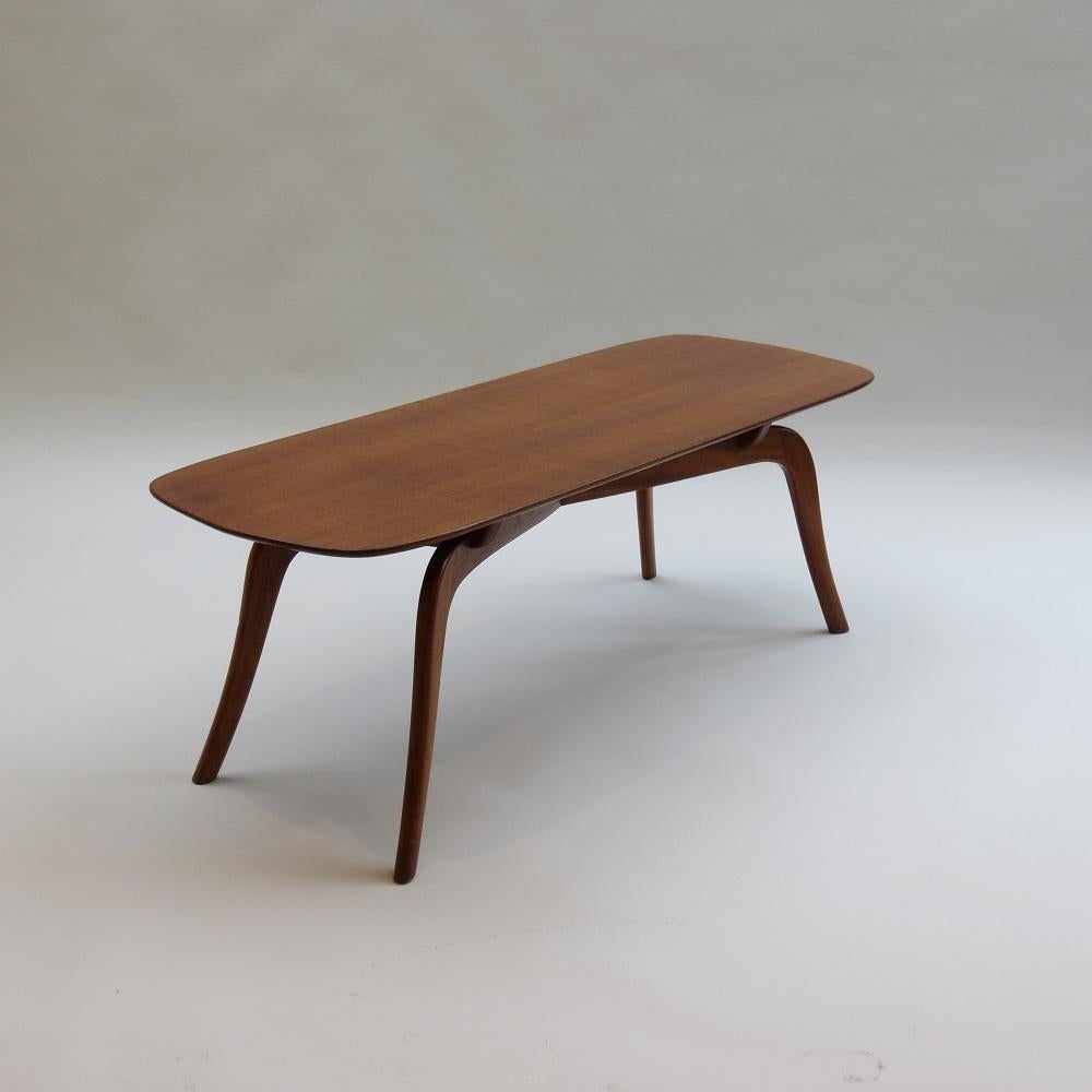 1950s Swedish Mahogany Coffee Table In Good Condition For Sale In Stow on the Wold, GB