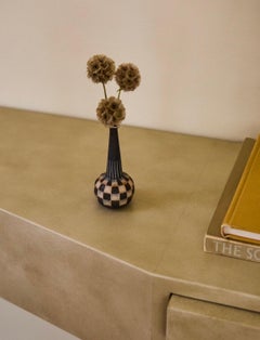 1950s Swedish Miniature Checkered Gunnar Nylund Stoneware Vase