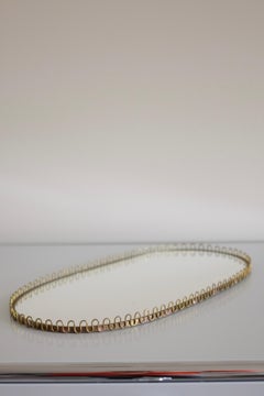 1950s Swedish Modern Brass Mirror tray
