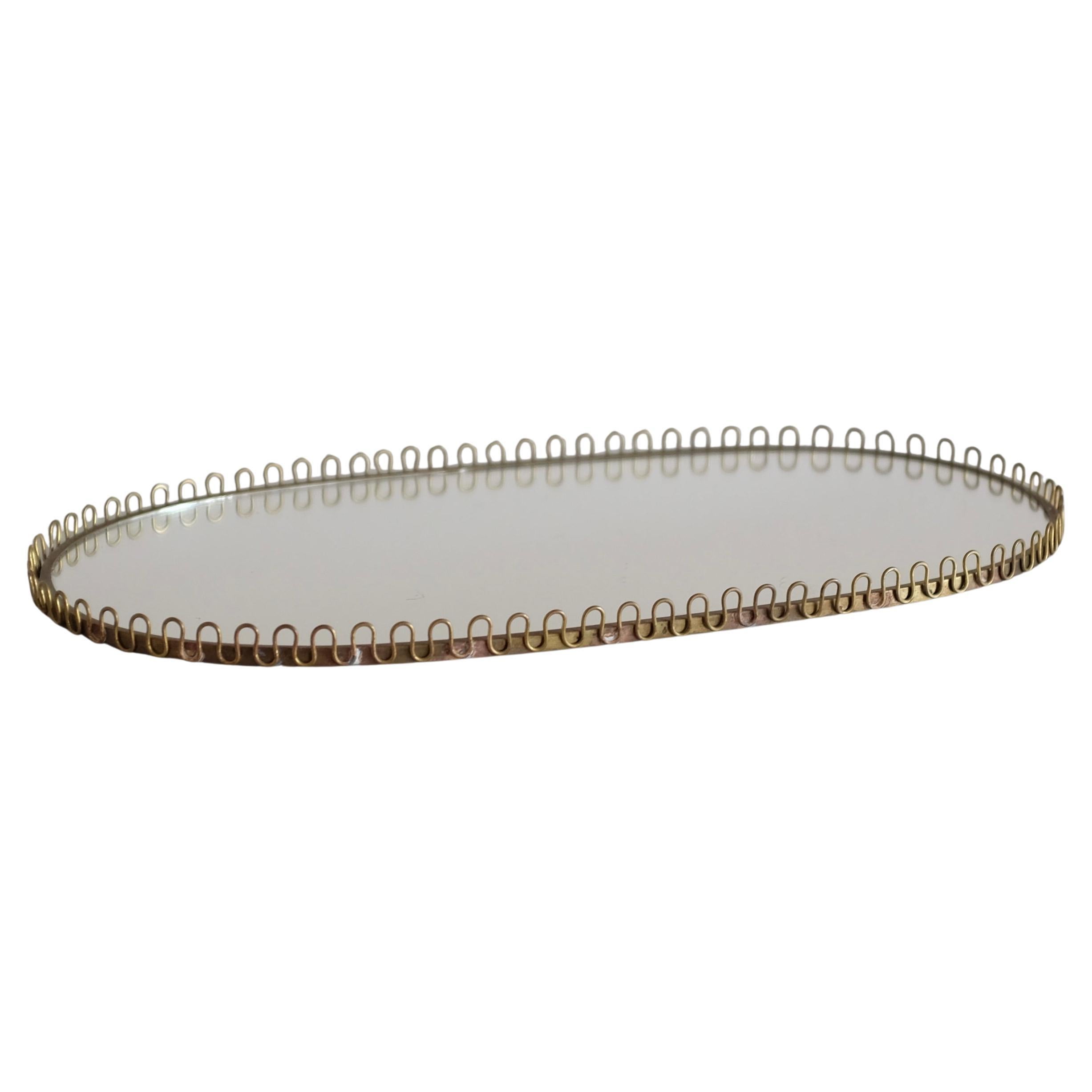 1950s Swedish Modern Brass Mirror tray
