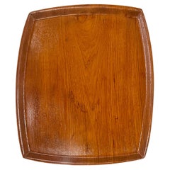 Vassoio da portata in teak modellato moderno svedese degli anni '50