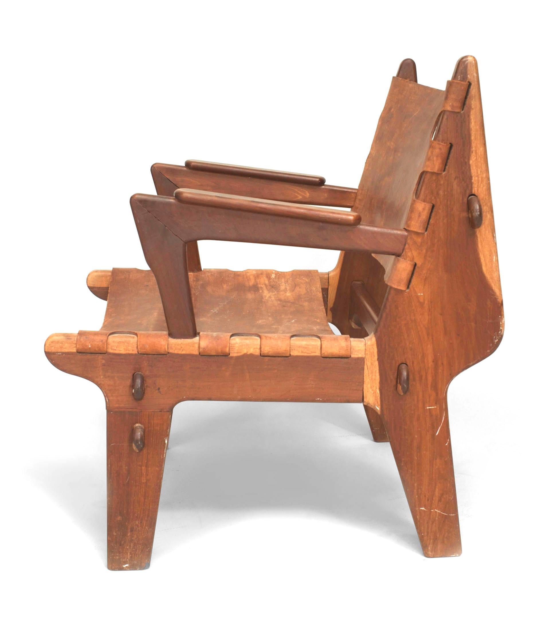 Swedish Post-War Teak Modernist Arm Chair For Sale