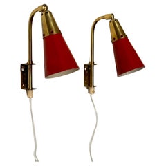 1950er Jahre Schwedische Modernistische Wandleuchten von Upsala Armaturfabrik- ein Paar