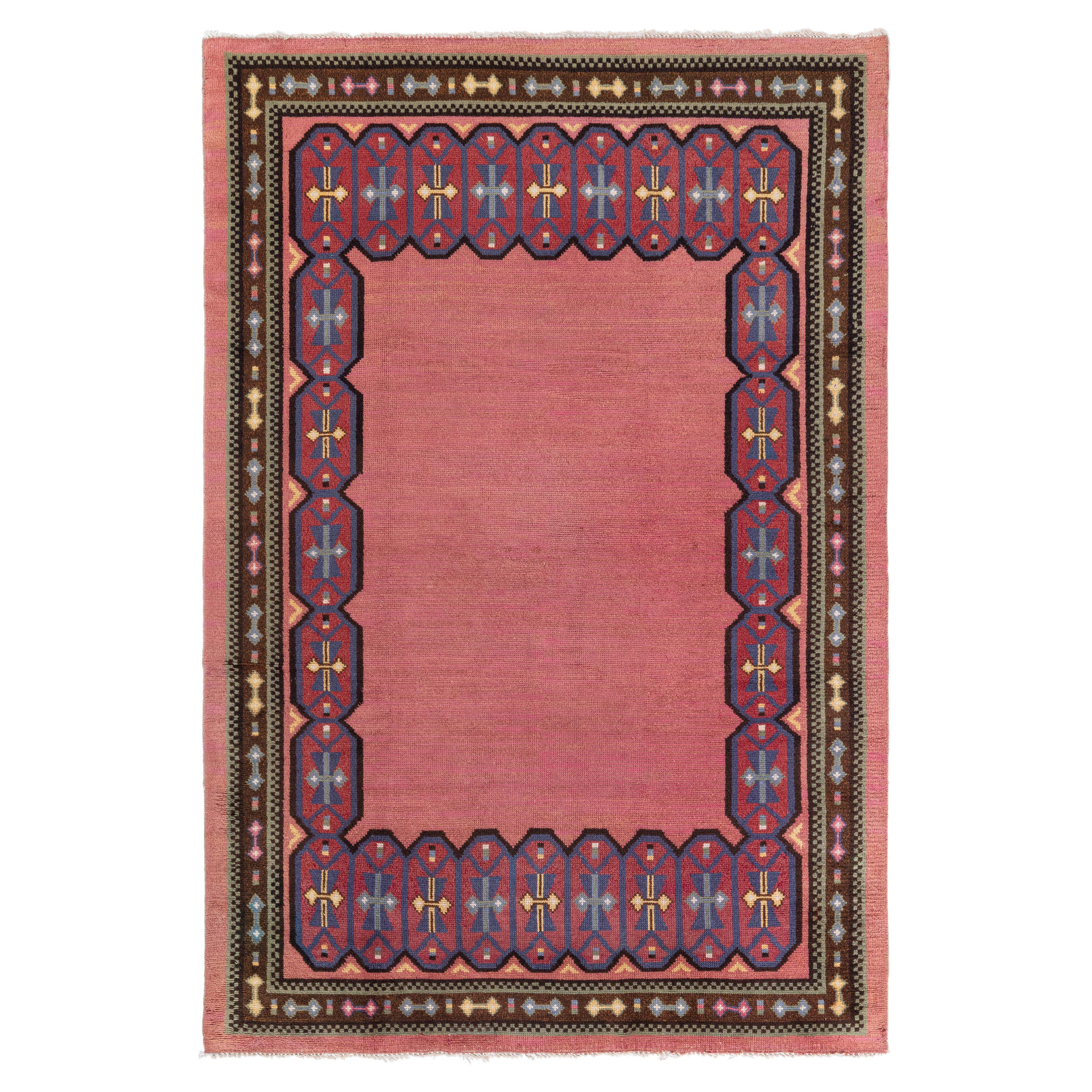 Tapis suédois à poils Doris Leslie Blau des années 1950