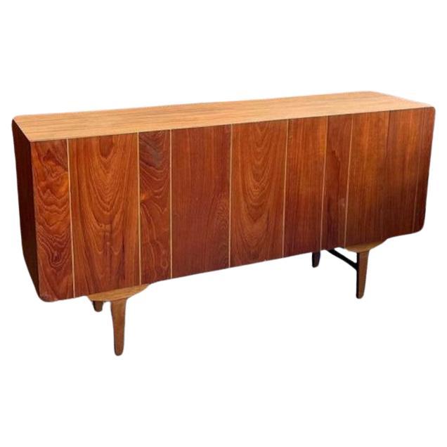 1950s Swedish Teak and Beech Credenza For Sale