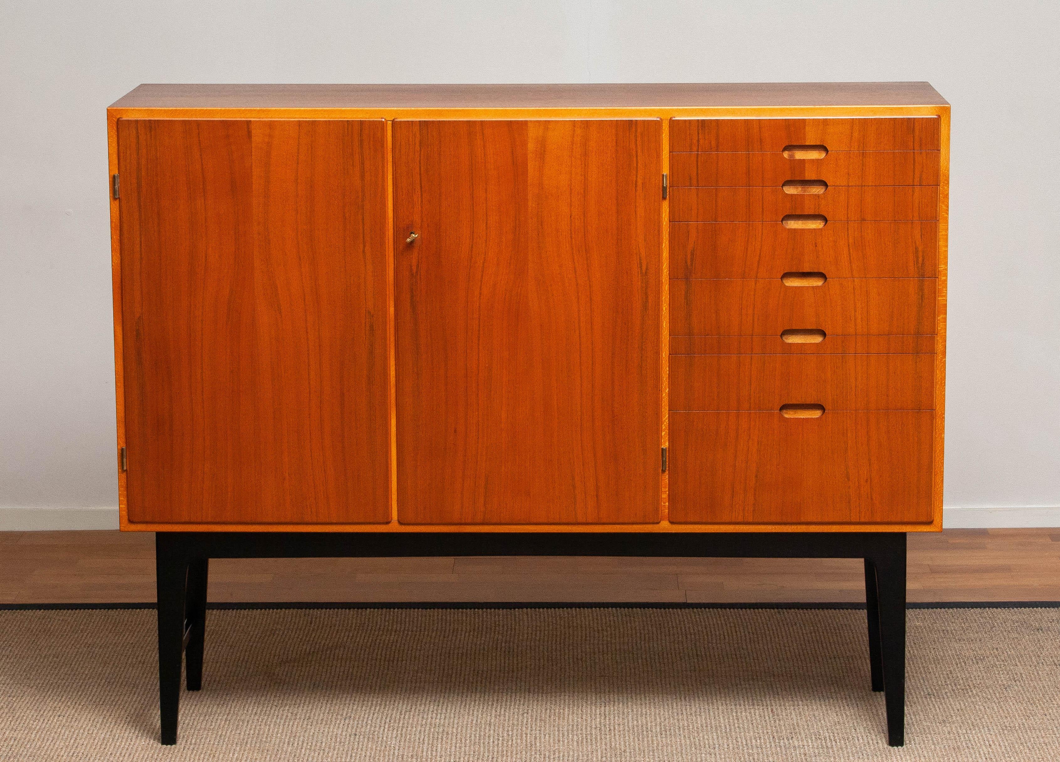 1950s Swedish Teak / Beech Buffet Cabinet / Credenzas by Kurt Karlsson for Tibro 2