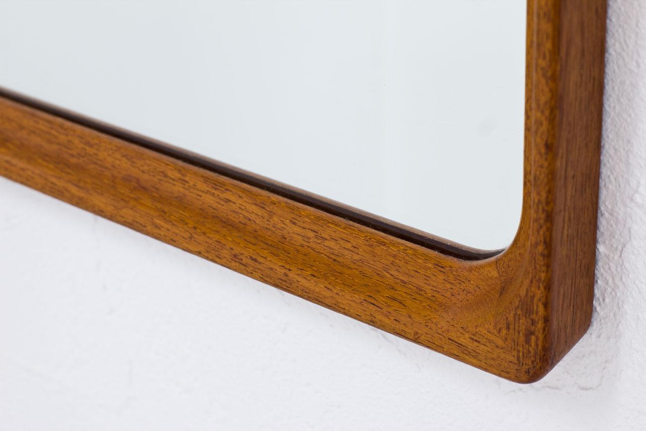 20th Century 1950s Swedish Teak Wall Mirror by Glässmaster Markaryd