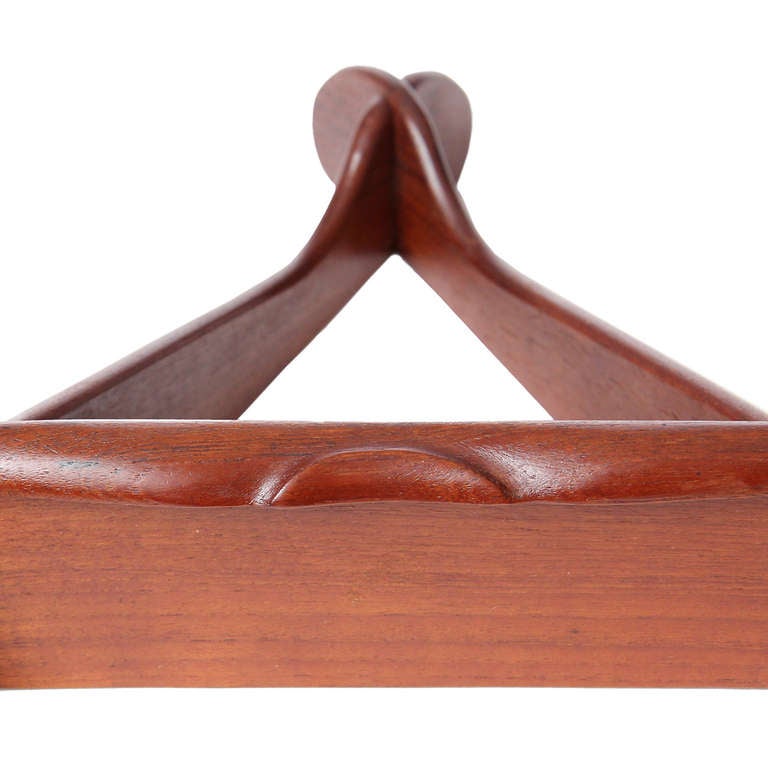 Walnut 1950s Swedish Triangular Three-Tiered Shelf For Sale