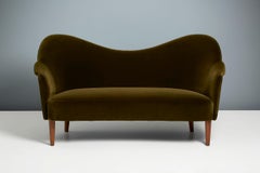 1950s Swedish Velvet Samspel Sofa by Carl Malmsten