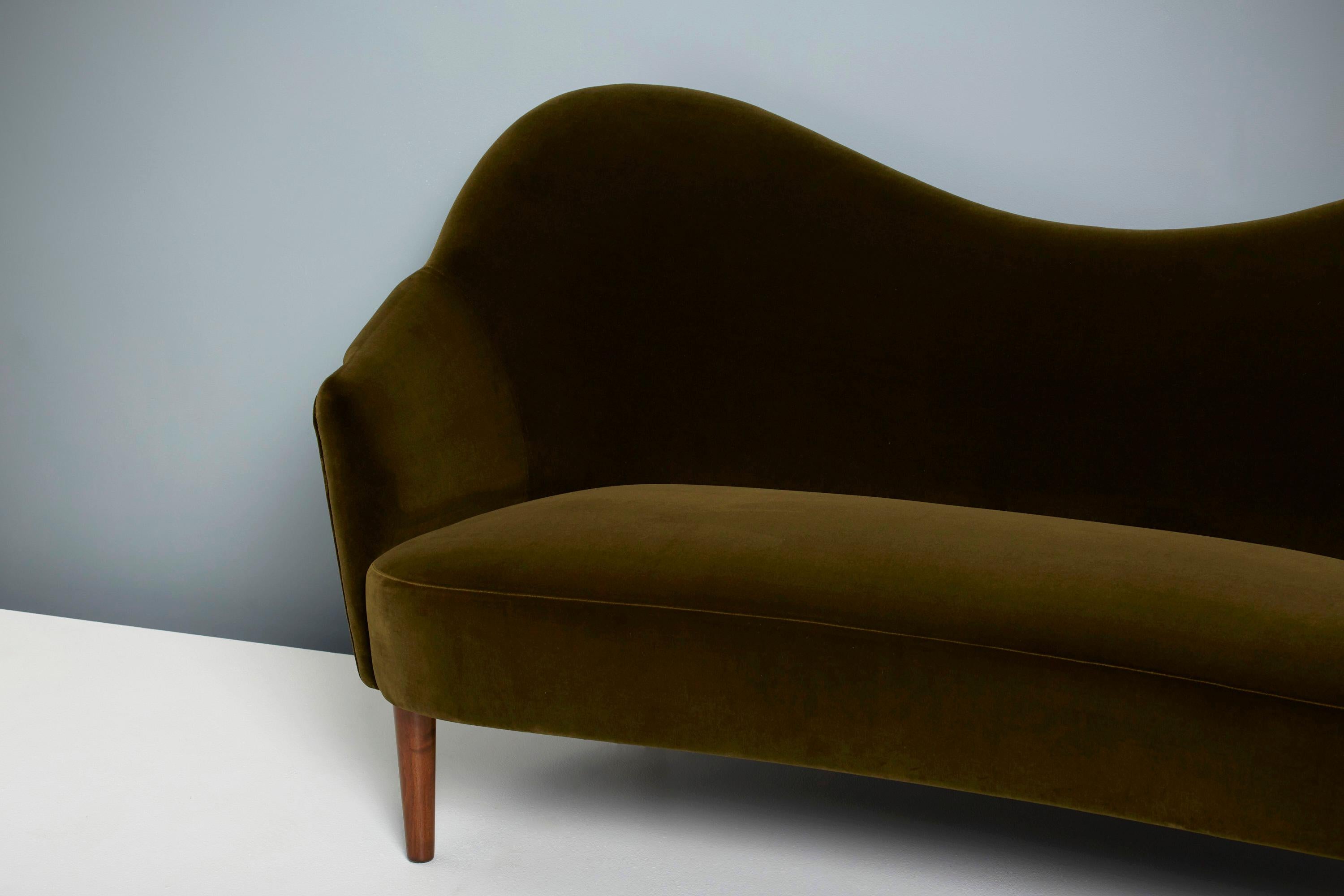 1950s Swedish Velvet Samspel Sofa by Carl Malmsten 2