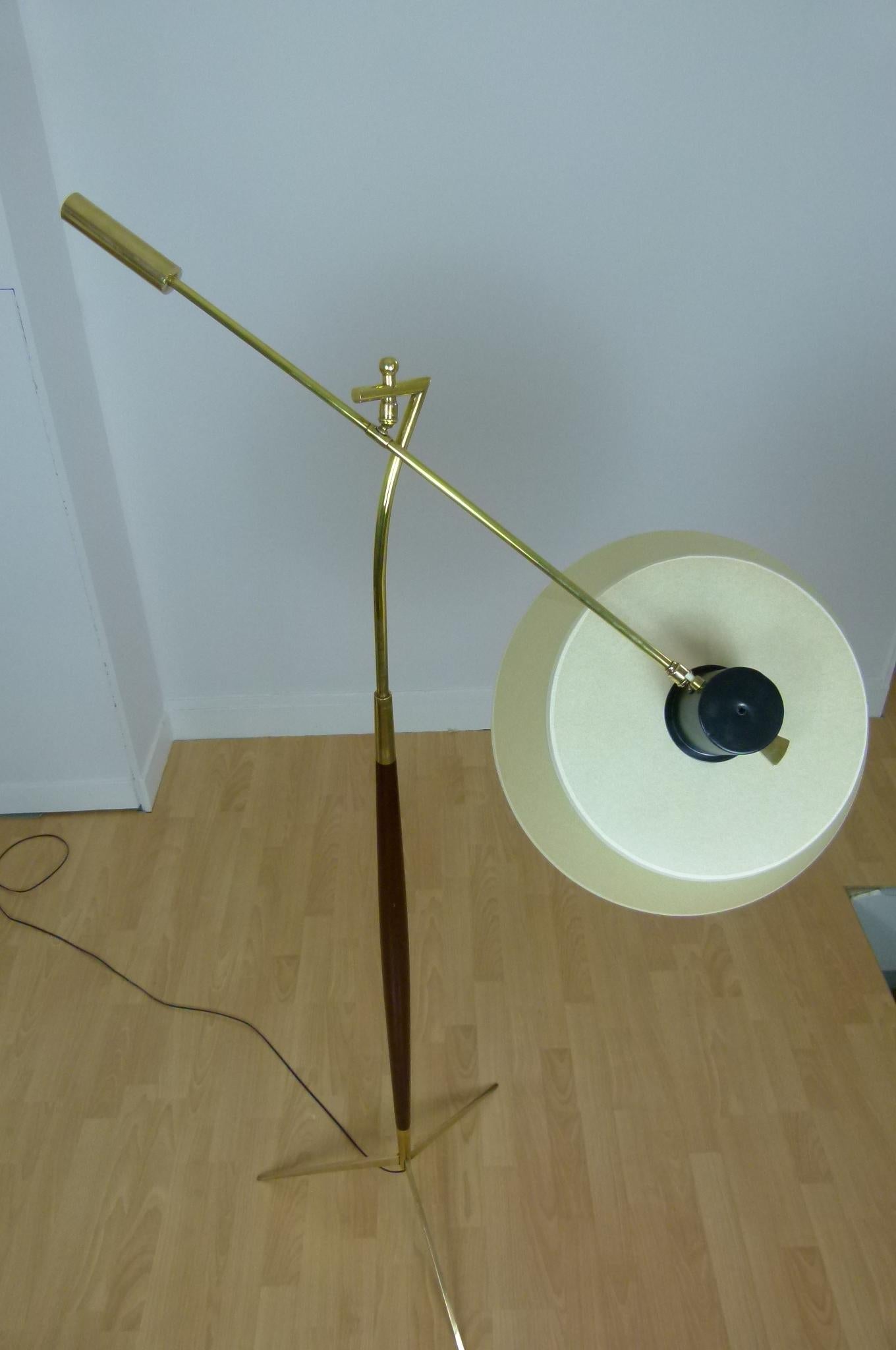 1950s Swinging Floor Lamp by Maison Lunel 3