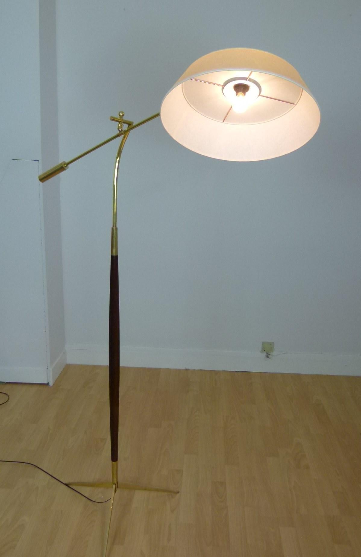 1950s Swinging Floor Lamp by Maison Lunel 8