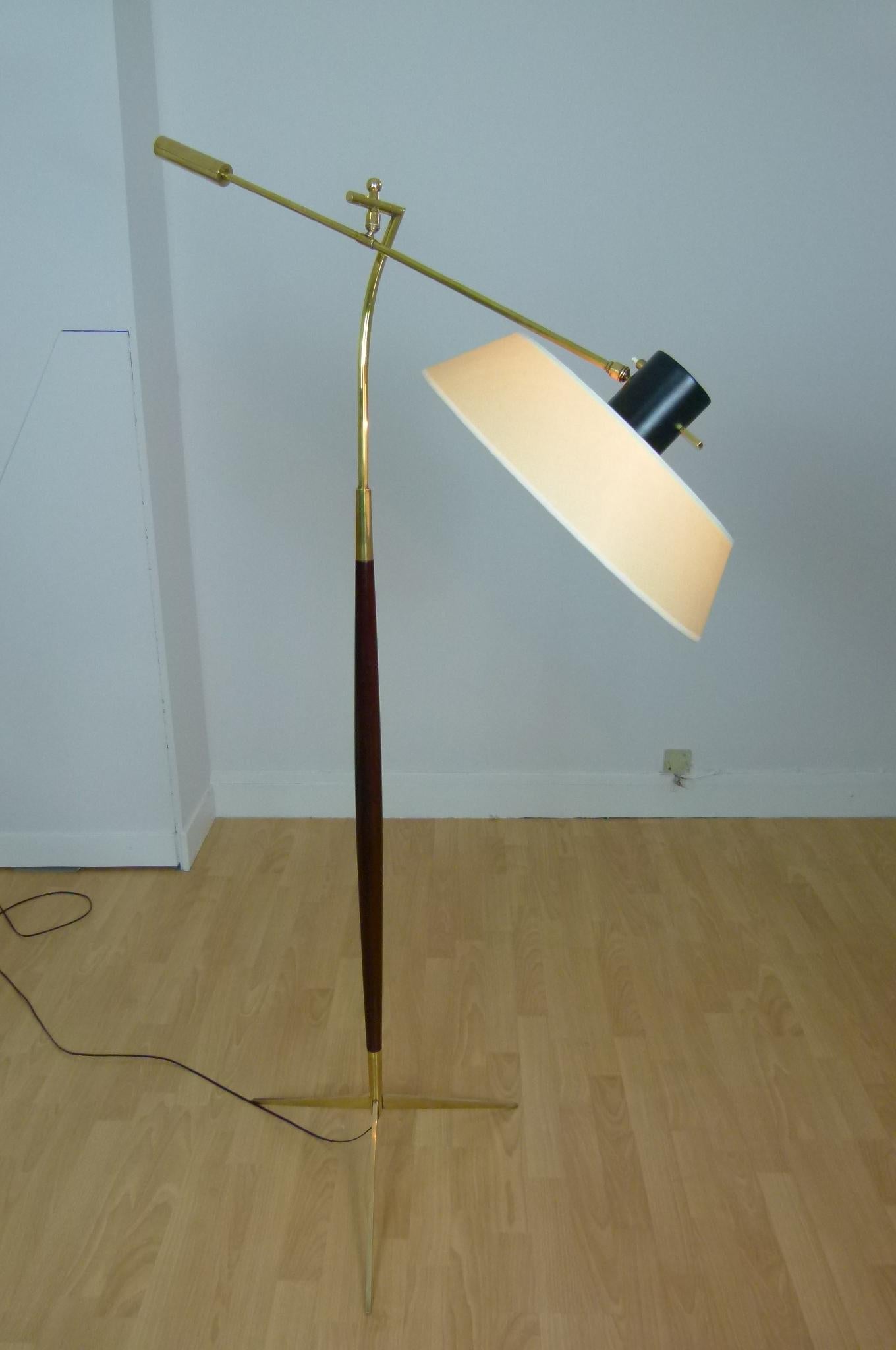 1950s Swinging Floor Lamp by Maison Lunel 9