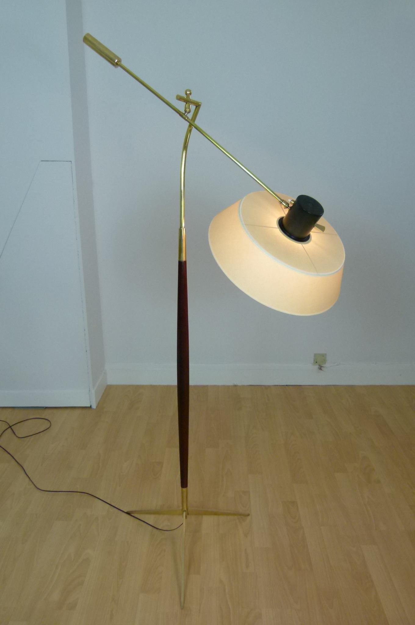 1950s Swinging Floor Lamp by Maison Lunel 10