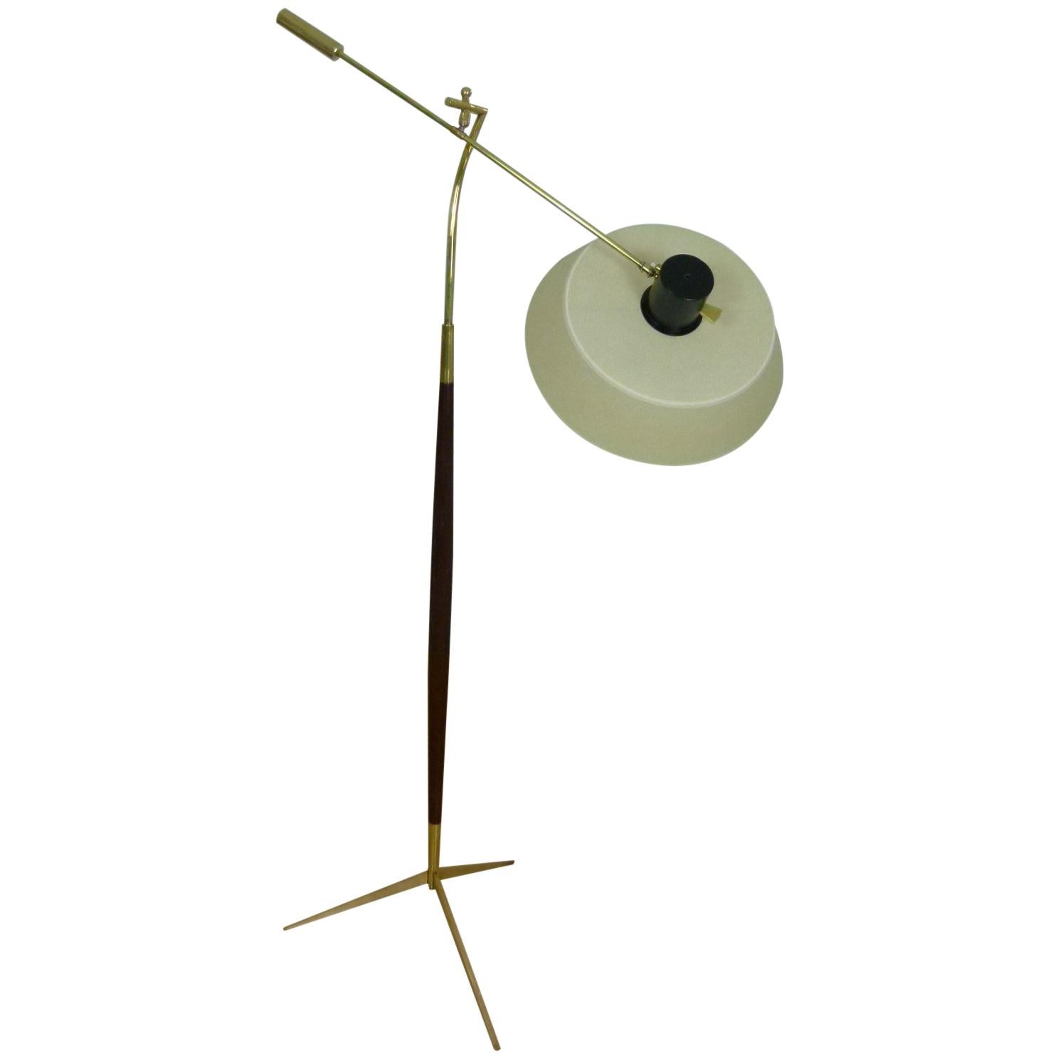 1950s Swinging Floor Lamp by Maison Lunel