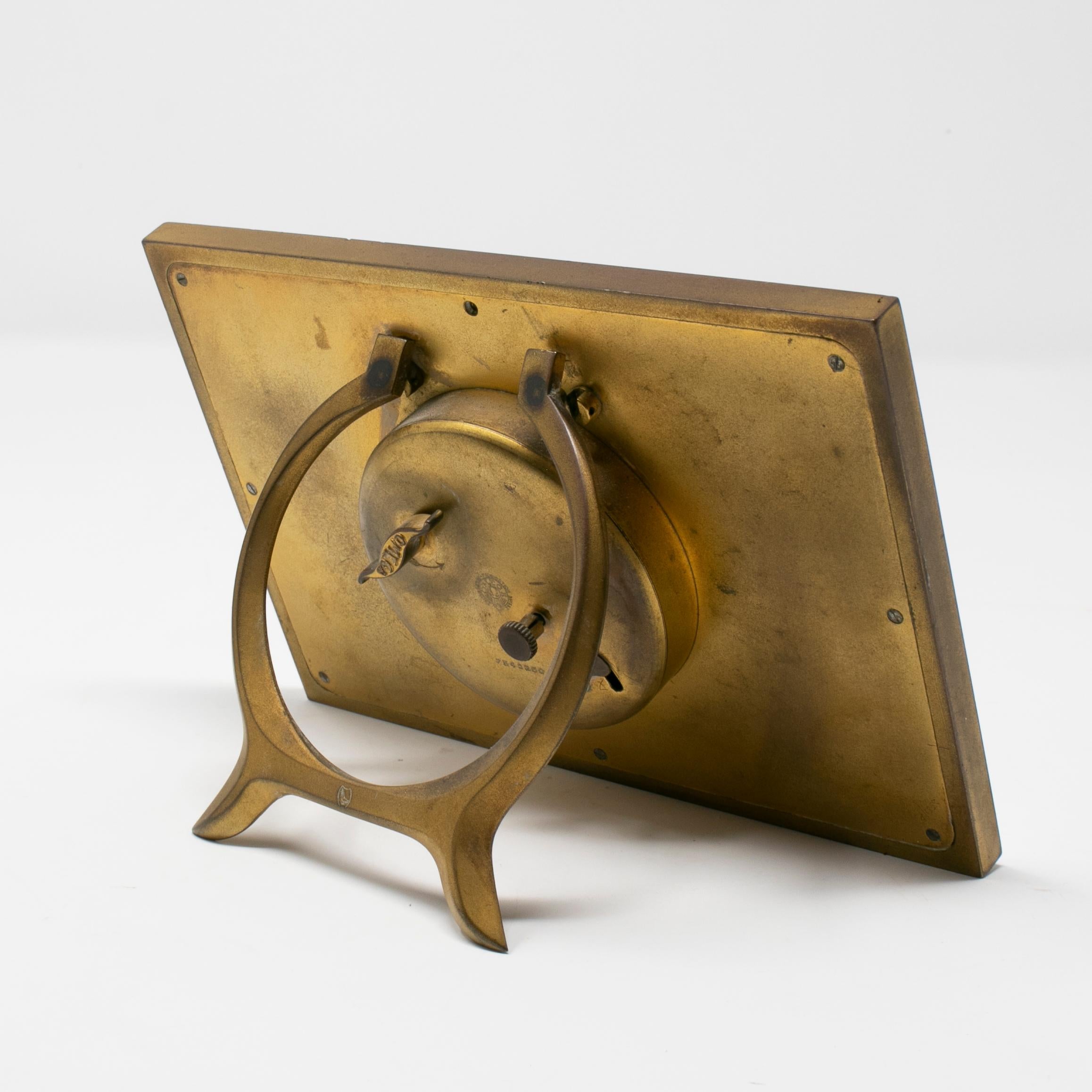 1950s Swiss Omega Square Table Clock en vente 1