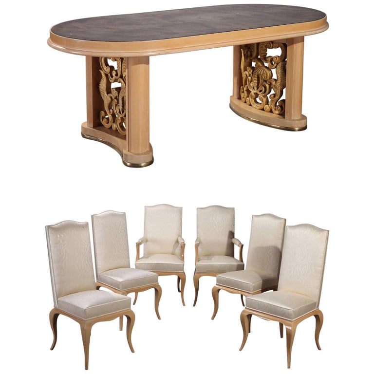 1950S Sycamore Dining Table, Four Chairs And Two Armchairs For Sale At  1Stdibs | Sycamore 1950