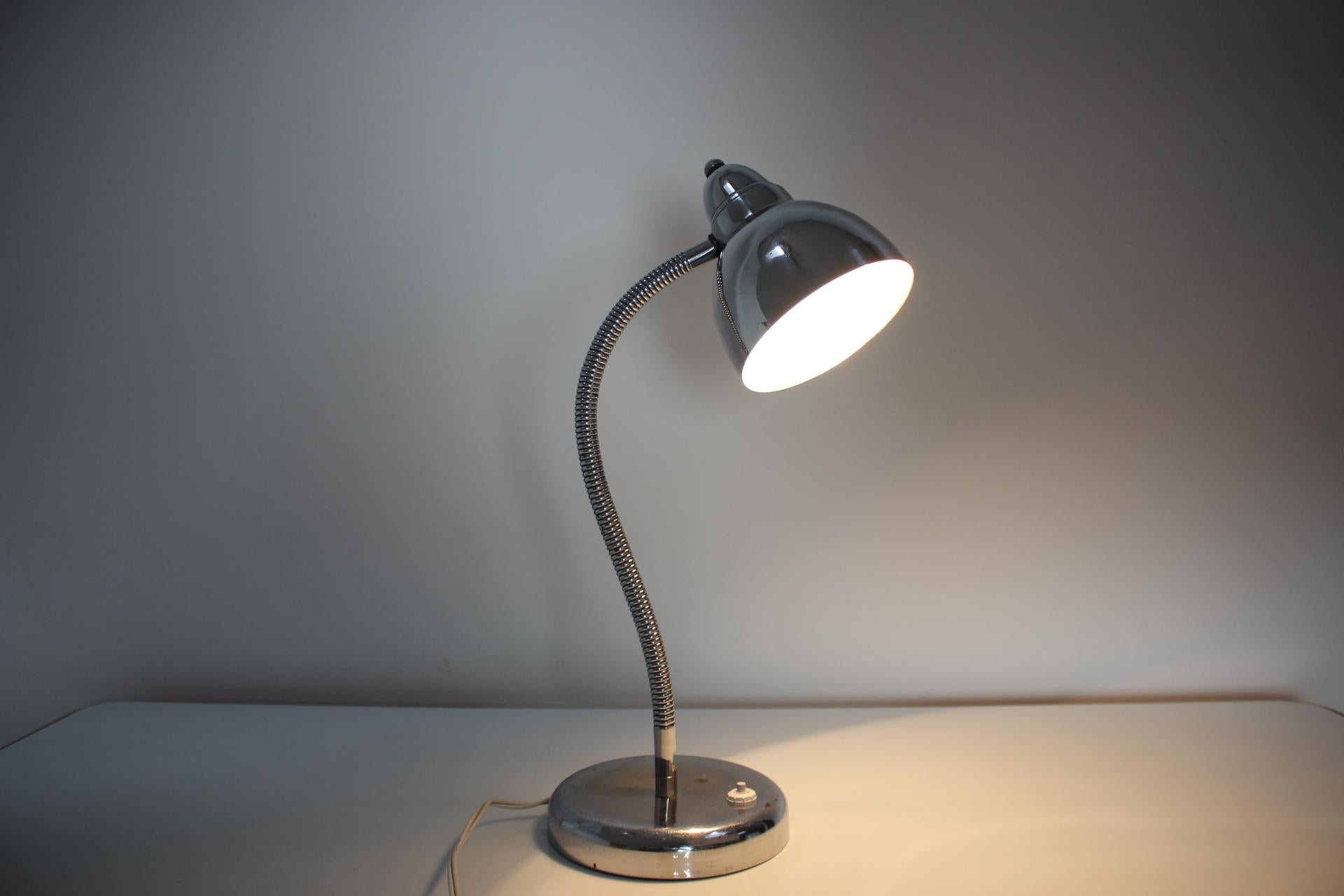 1950s Table Chrome Lamp, Czechoslovakia For Sale 6