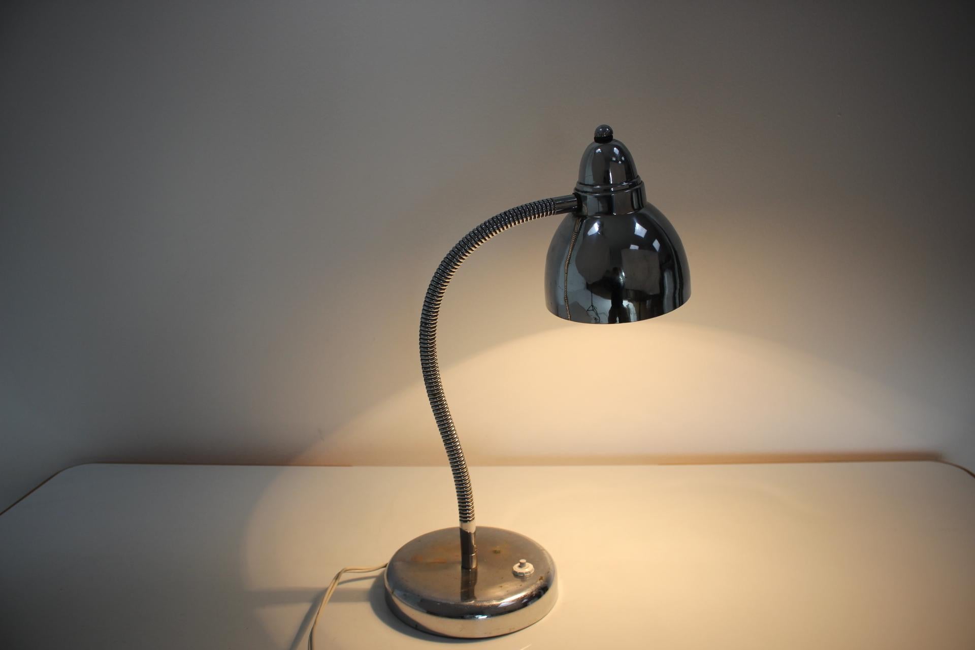 1950s Table Chrome Lamp, Czechoslovakia For Sale 7