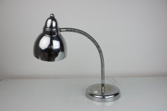 1950s Table Chrome Lamp, Czechoslovakia