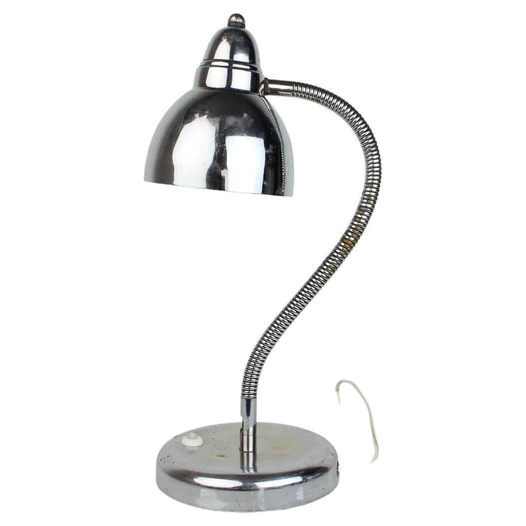 1950s Table Chrome Lamp, Czechoslovakia For Sale