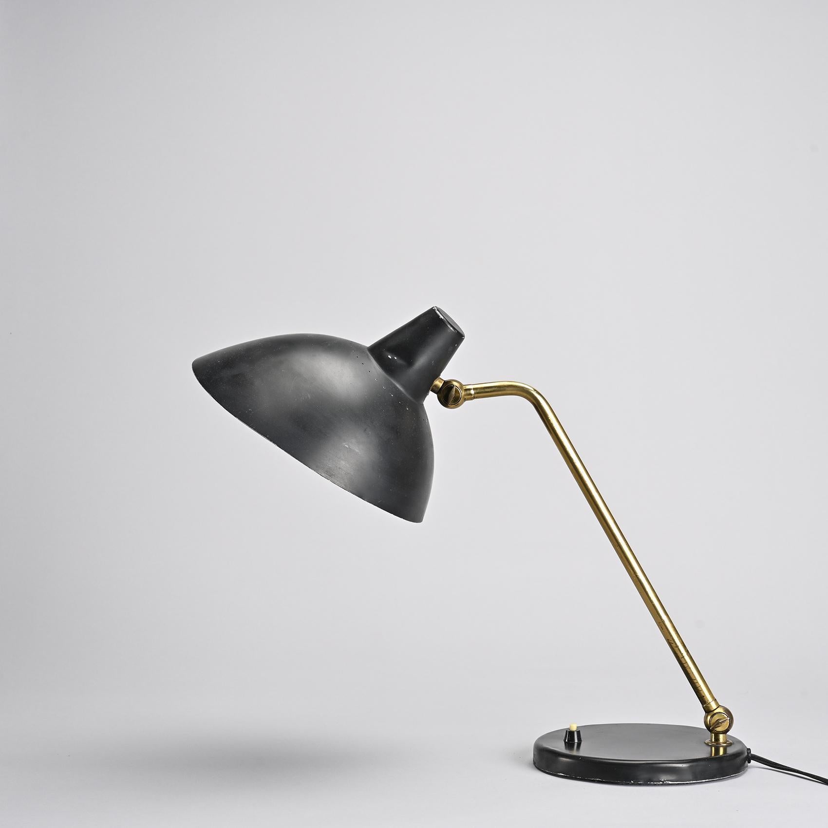 Metal 1950s Table Lamp by Alfred Muller For Amba