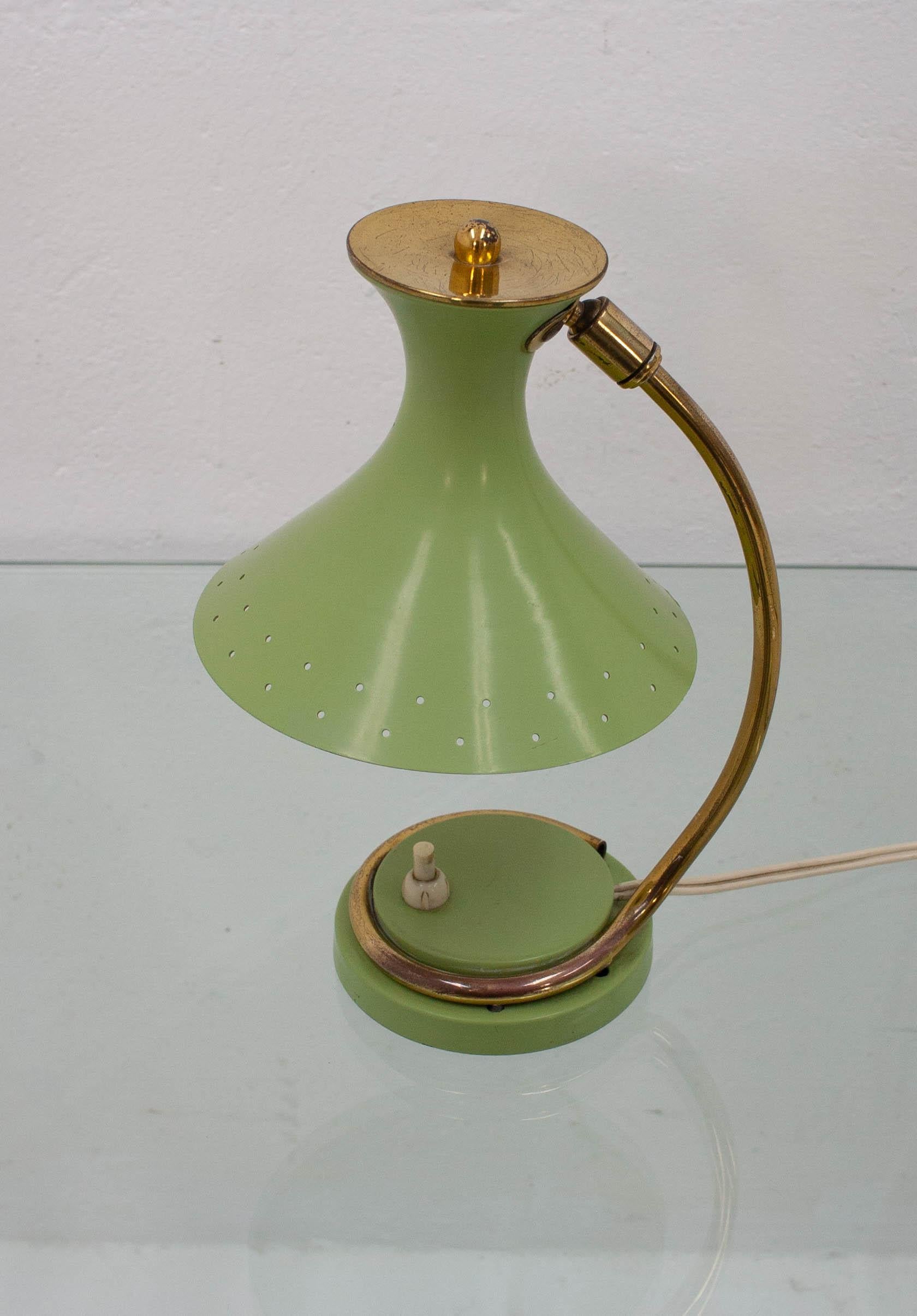 Mid-Century Modern 1950s Table Lamp in the Manner of Atelier Matégot For Sale