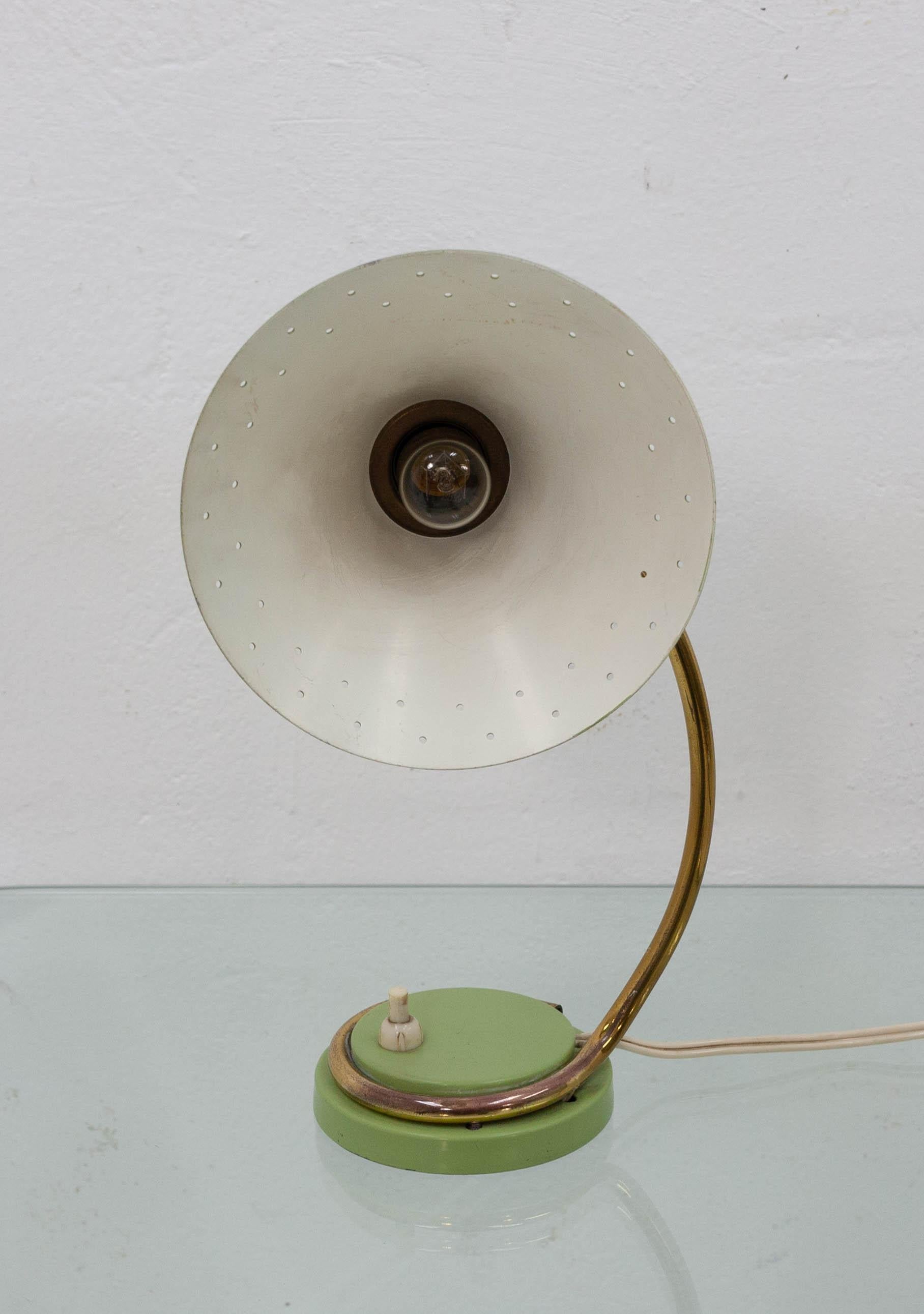 Metal 1950s Table Lamp in the Manner of Atelier Matégot For Sale