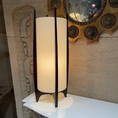 1950s Table Lamp Sculptural Solid Mahogany Mexican Modernism of Escudero