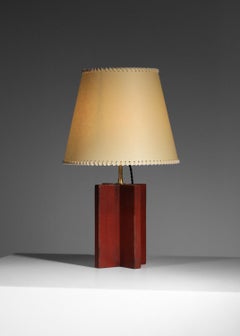 Lampada da tavolo degli anni '50 firmata Paris nello stile di Jean Michel Franck