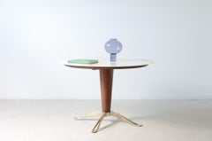 1950's Table with a turned wooden central column