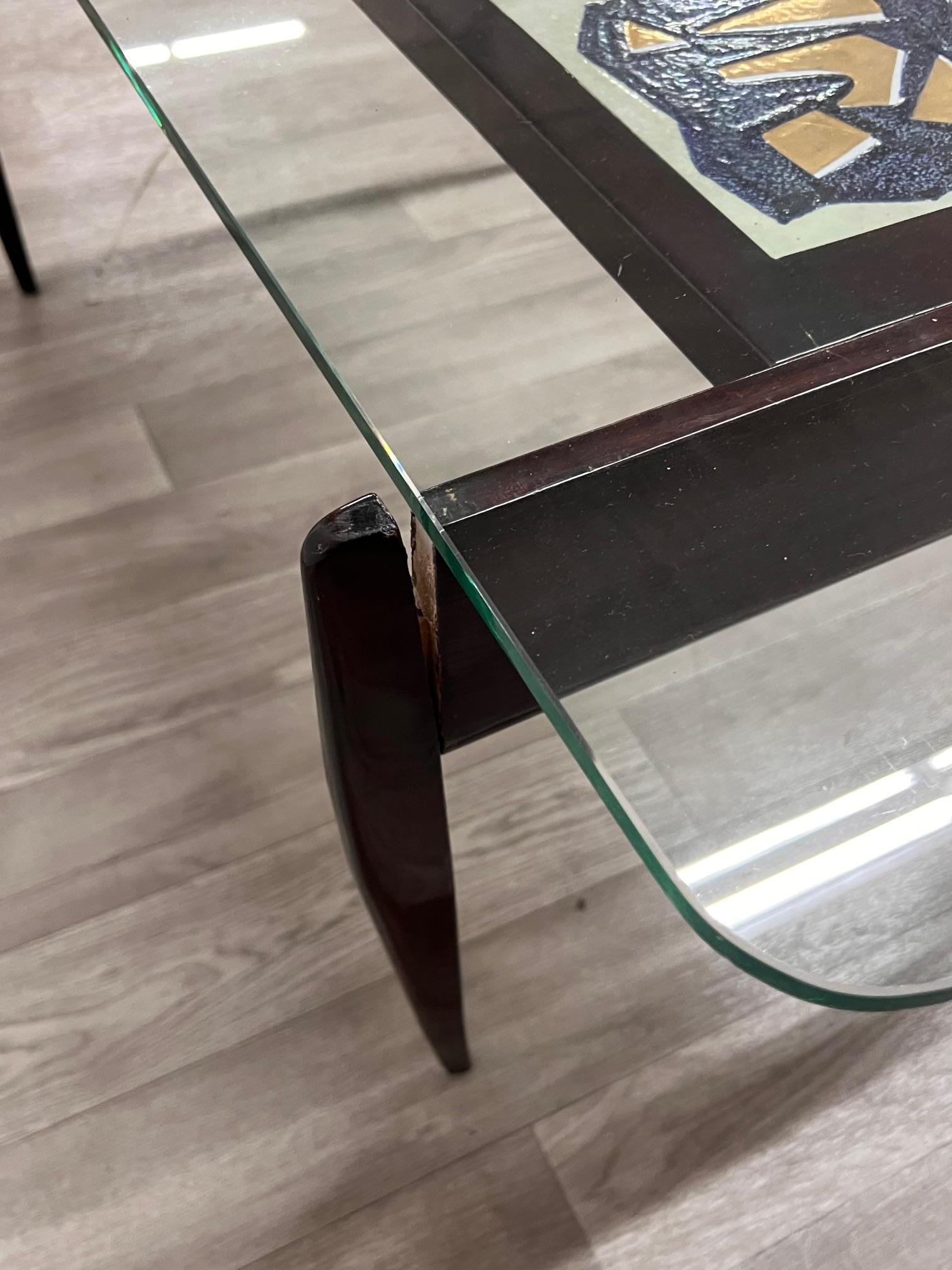 Table des années 1950 avec carreaux de céramique en vente 1
