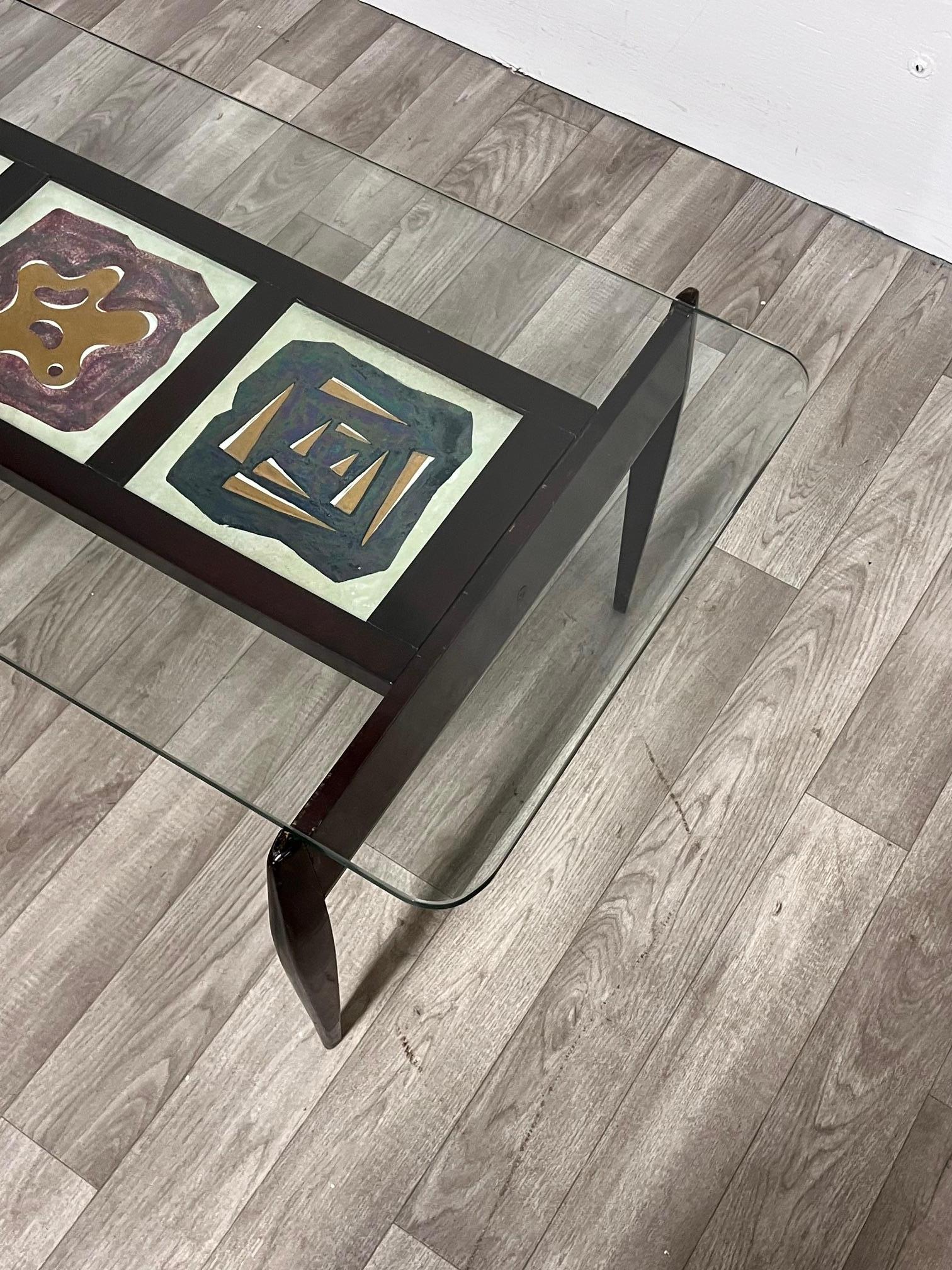 Table des années 1950 avec carreaux de céramique en vente 2