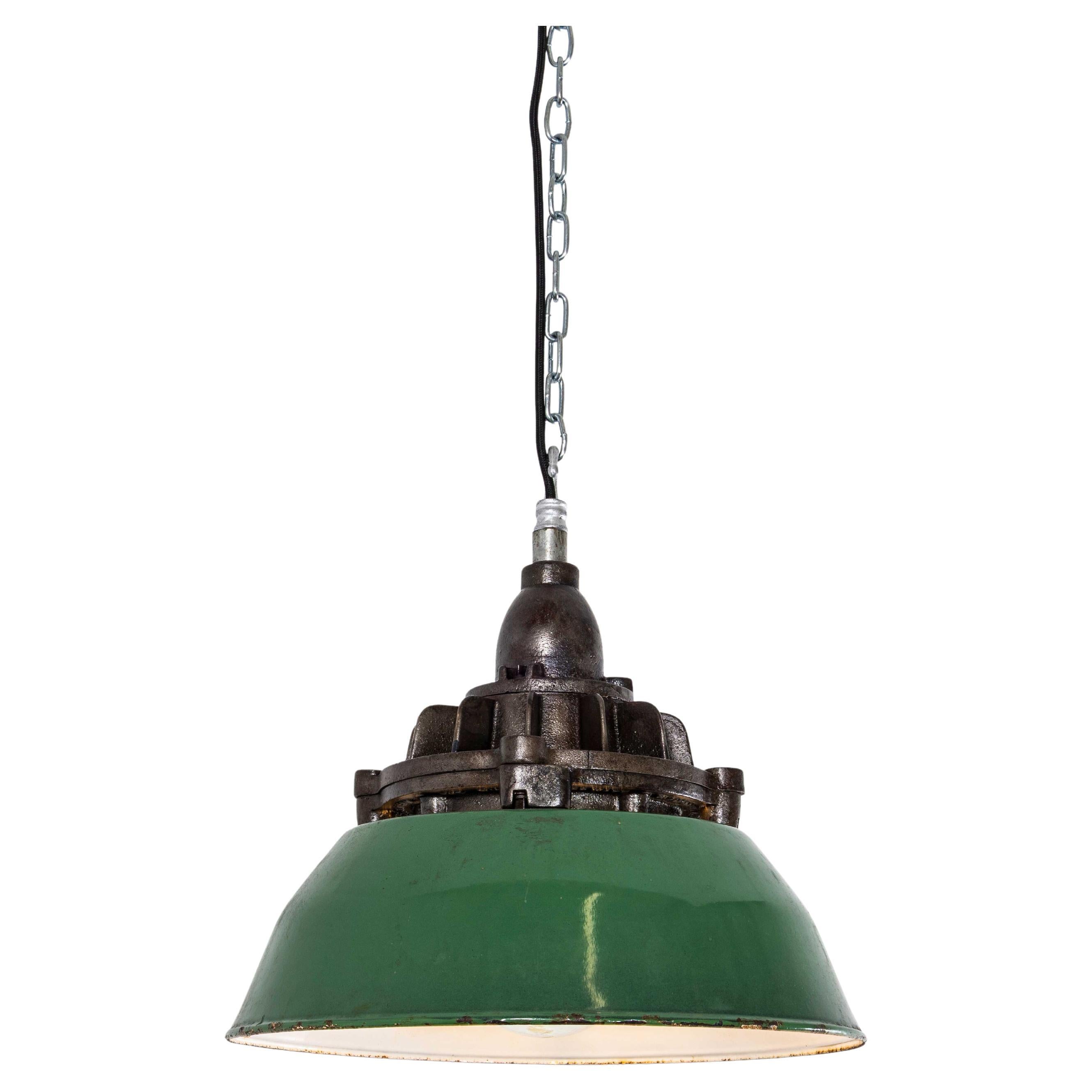 Lampada a sospensione di fabbrica alta 15 pollici a prova di esplosione degli anni '50