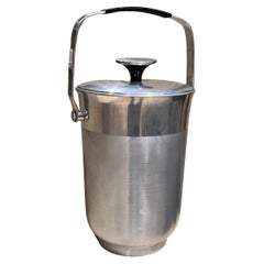 1950s Tall Aluminum Ice Bucket Hollywood Regency