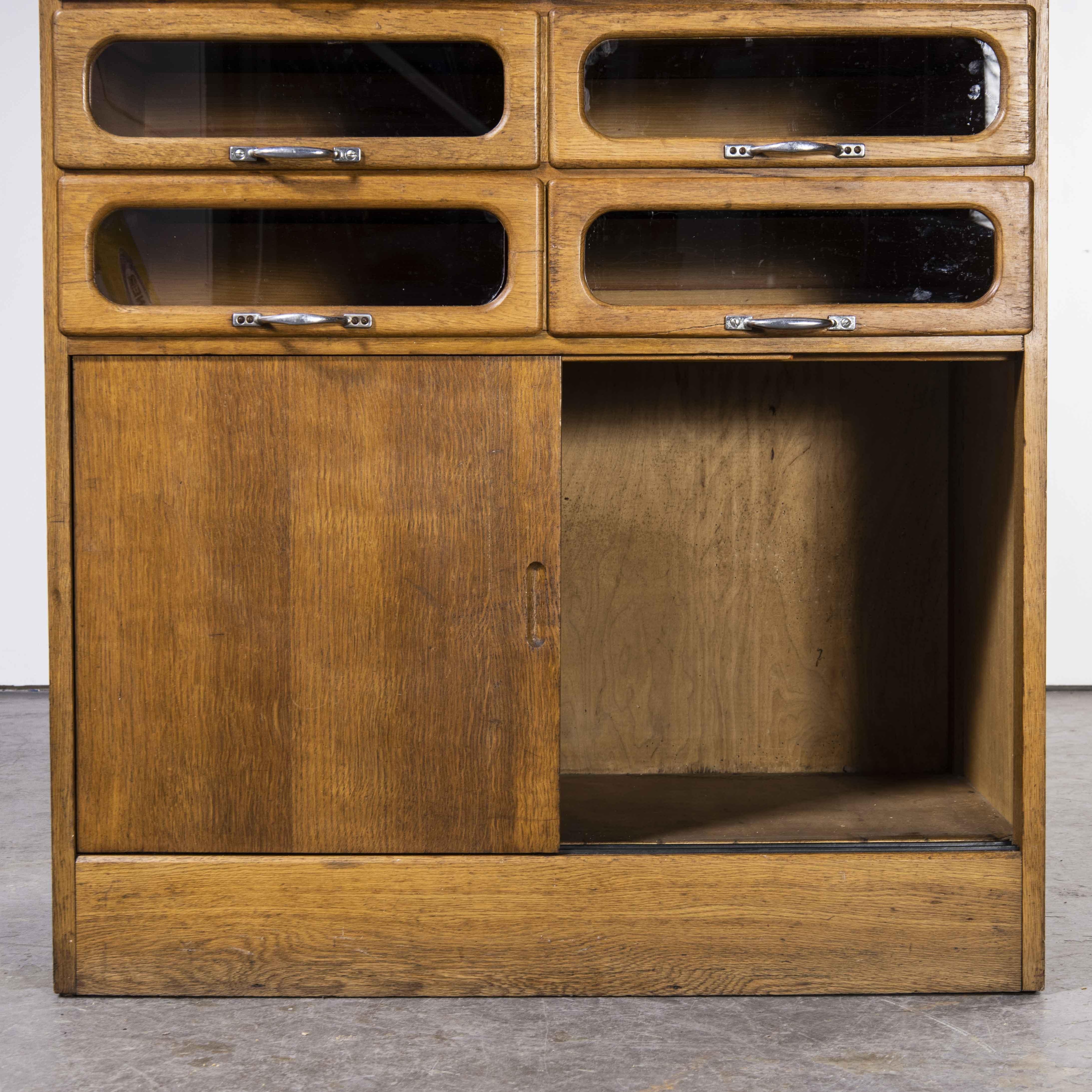 Oak 1950's Tall Haberdashery Cabinet, Sixteen Drawer