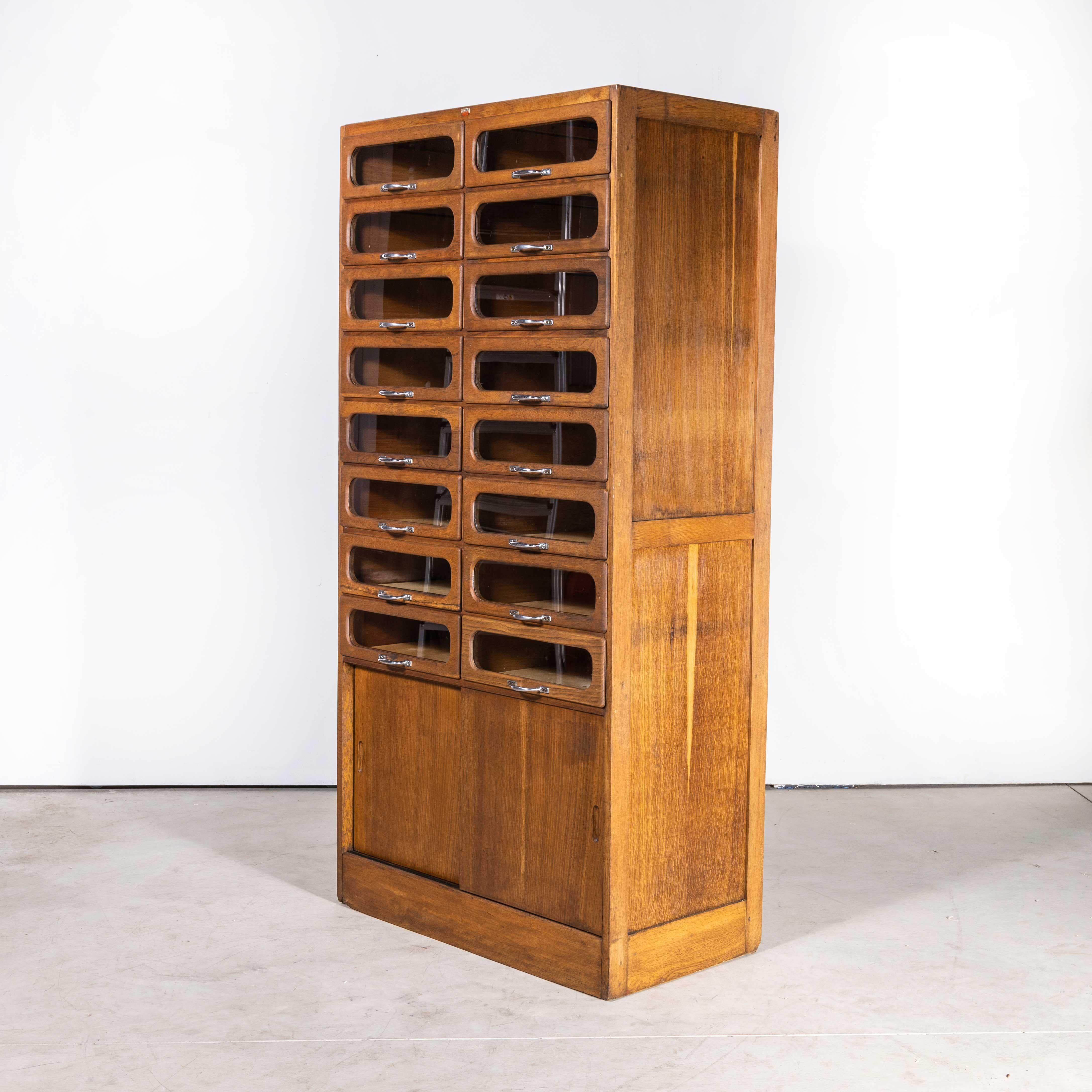 1950s Tall Haberdashery Cabinet - Sixteen Drawer (Model 2525) 6