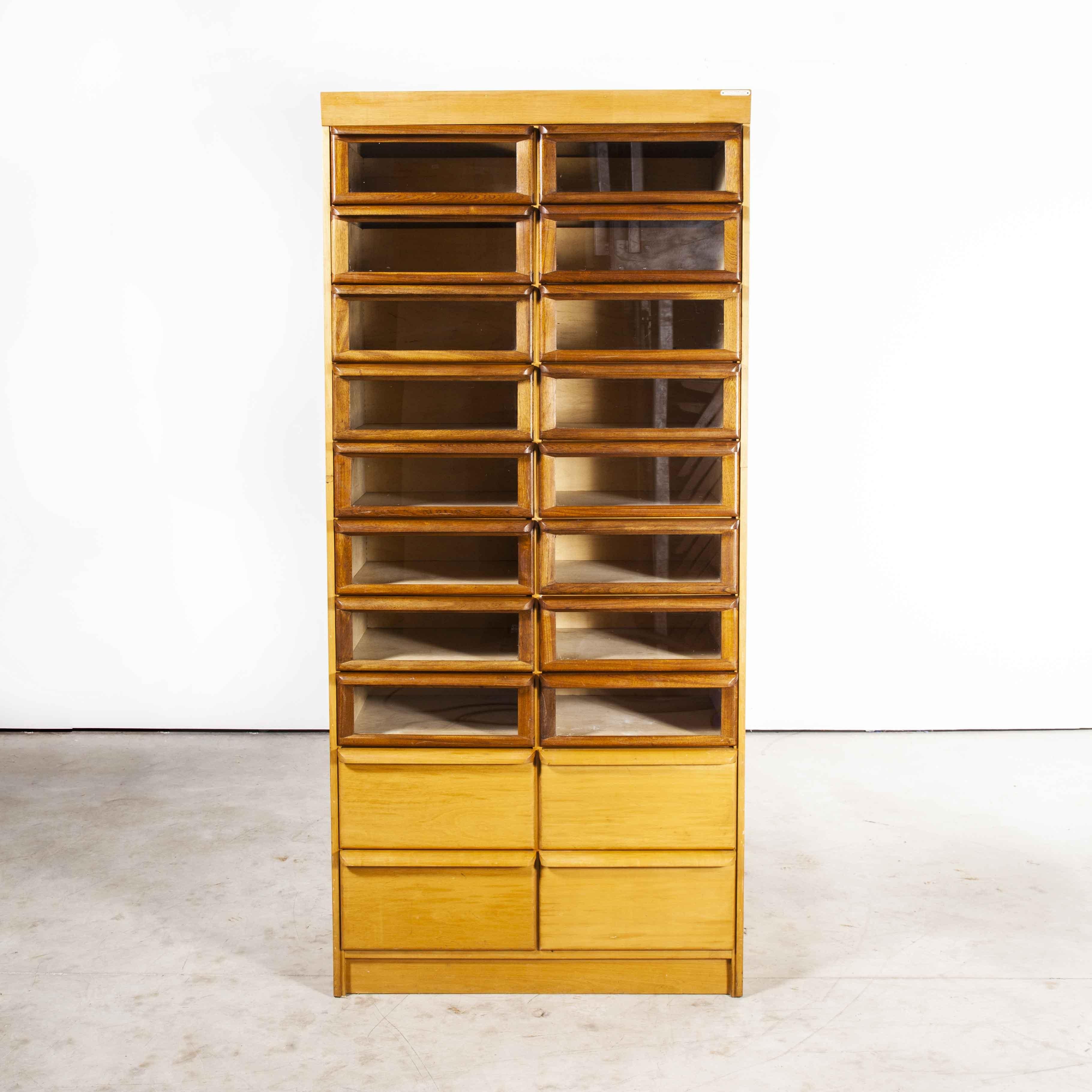 1950’s Tall Haberdashery Shelving Storage Units, Twenty Drawer 'Model 1067' 4