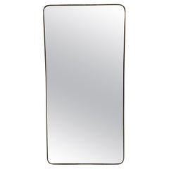 1950s Tall Italian Brass Mirror