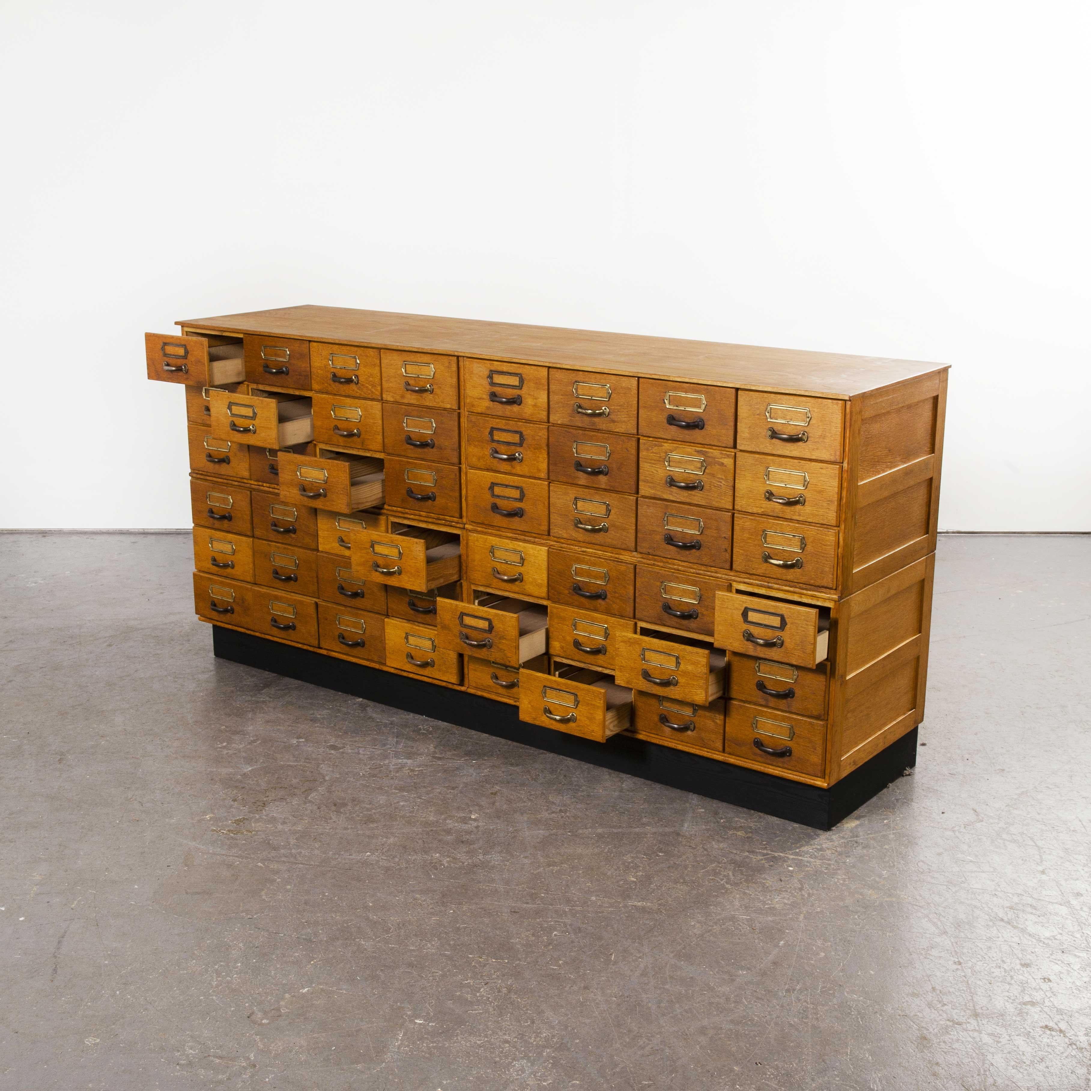 1950s Tall Multi Drawer Chest of Drawers, Storage Cabinet, Forty Eight Drawer 2