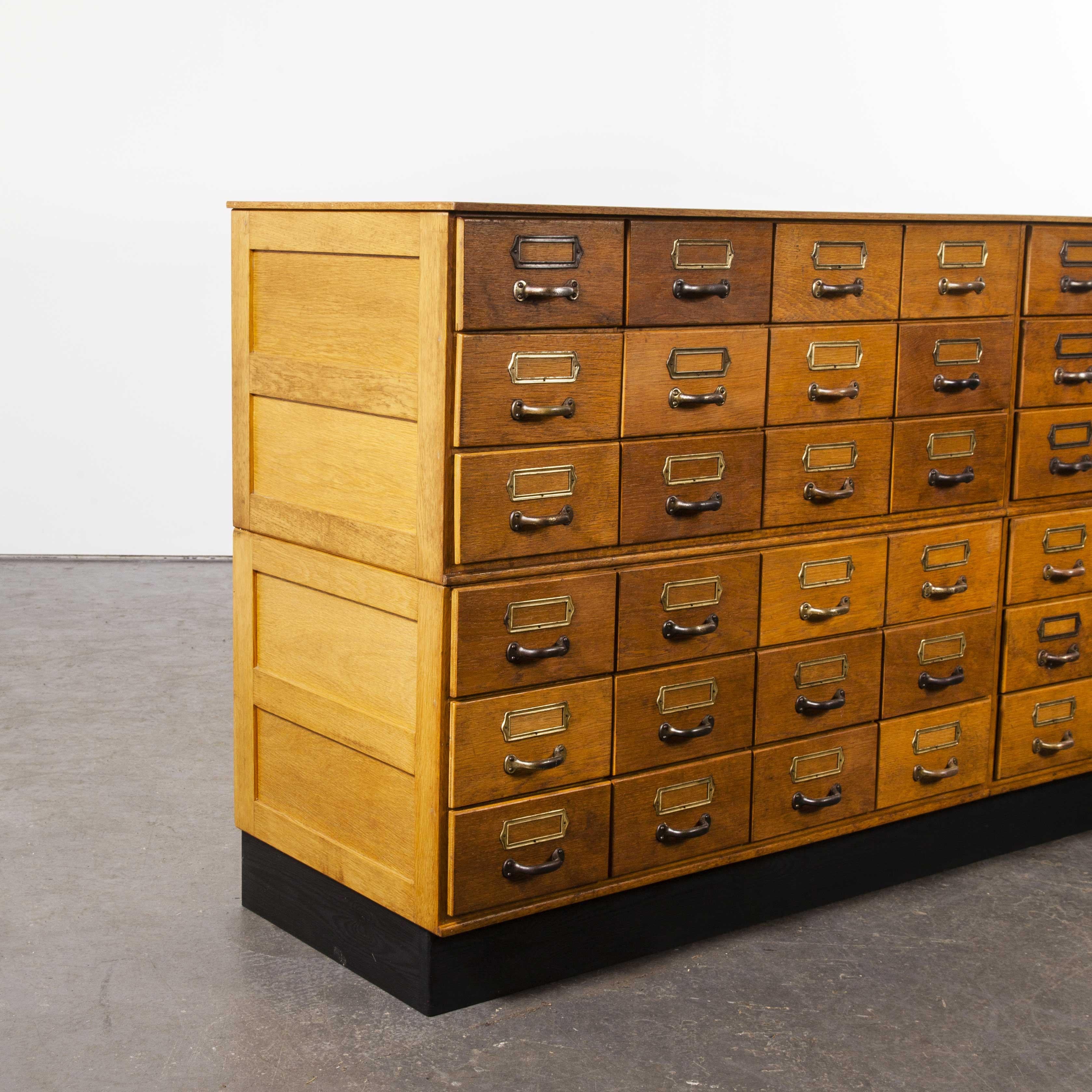 1950s Tall Multi Drawer Chest of Drawers, Storage Cabinet, Forty Eight Drawer 3