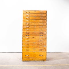 1950's Tall Multidrawer Engineers Cabinet - Fifteen Drawer